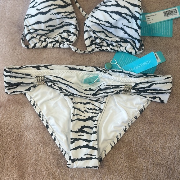 melissa Odabash bikini new, Grenada top/Bottom tiger, black and white - Picture 3 of 13